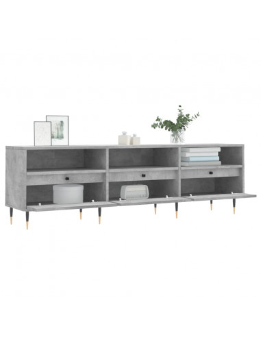 Mobile TV Grigio Cemento 150x30x44,5 cm Legno Multistrato