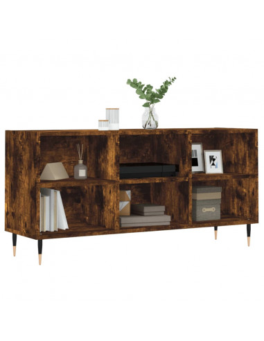 Mobile Porta TV Rovere Fumo 103,5x30x50 cm in Legno Multistrato