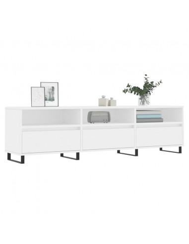 Mobile Porta TV Bianco 150x30x44,5 cm in Legno Multistrato