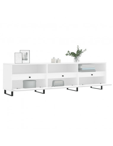 Mobile Porta TV Bianco 150x30x44,5 cm in Legno Multistrato