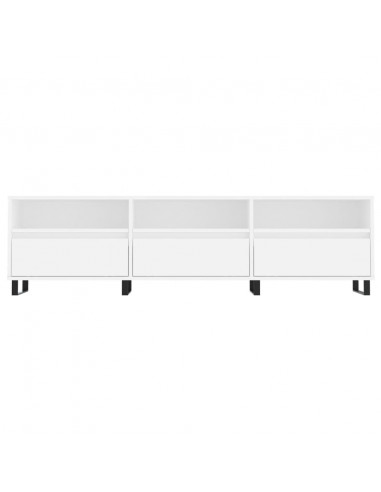 Mobile Porta TV Bianco 150x30x44,5 cm in Legno Multistrato