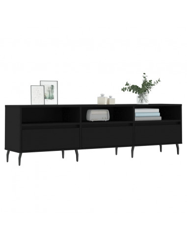 Mobile Porta TV Nero 150x30x44,5 cm in Legno Multistrato
