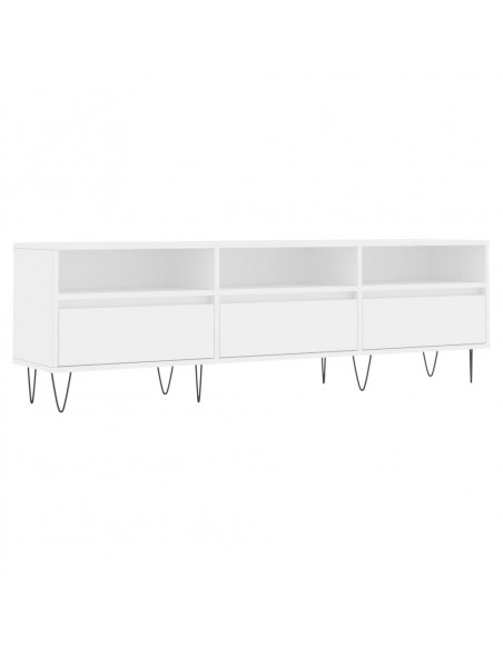 Mobile Porta TV Bianco 150x30x44,5 cm in Legno Multistrato