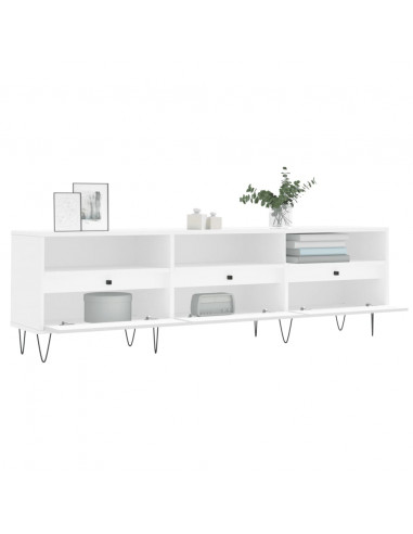 Mobile Porta TV Bianco 150x30x44,5 cm in Legno Multistrato