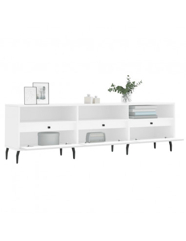 Mobile Porta TV Bianco 150x30x44,5 cm in Legno Multistrato