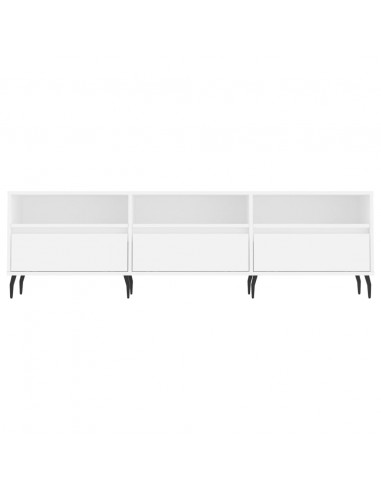 Mobile Porta TV Bianco 150x30x44,5 cm in Legno Multistrato