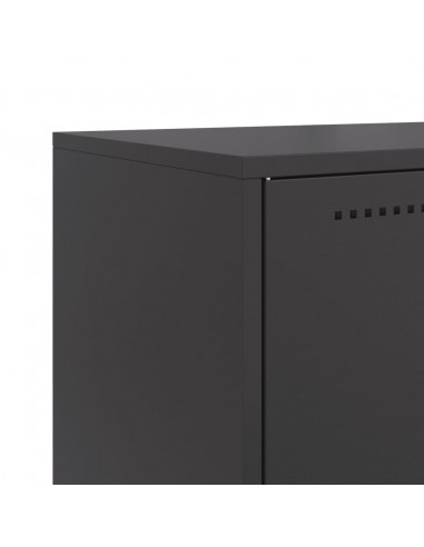 Credenza Nera 68,5x38,5x107 cm in Acciaio