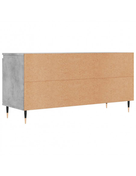 Mobile Porta TV Grigio Cemento 104x35x50cm in Legno Multistrato
