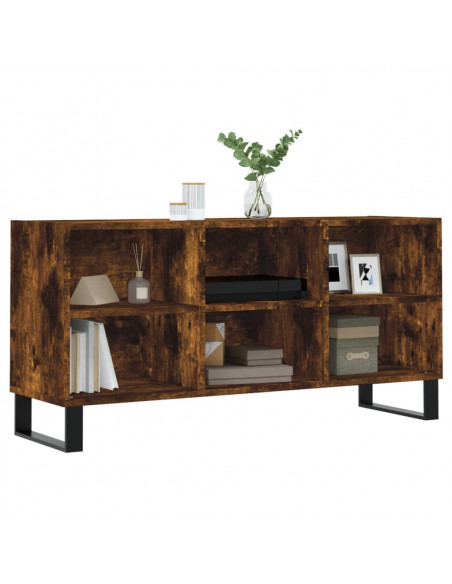 Mobile Porta TV Rovere Fumo 103,5x30x50 cm in Legno Multistrato