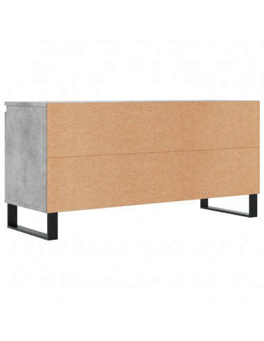 Mobile Porta TV Grigio Cemento 104x35x50cm in Legno Multistrato