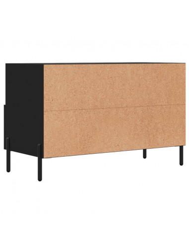Mobile Porta TV Nero 80x36x50 cm in Legno Multistrato