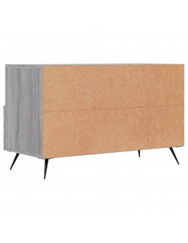 Mobile Porta TV Grigio Sonoma 80x36x50 cm in Legno Multistrato