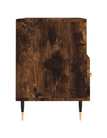 Mobile Porta TV Rovere Fumo 80x36x50 cm in Legno Multistrato