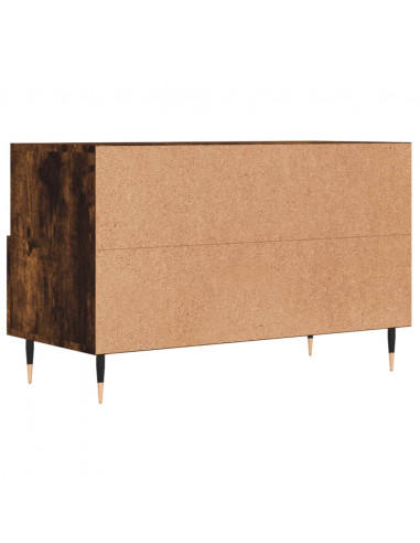 Mobile Porta TV Rovere Fumo 80x36x50 cm in Legno Multistrato