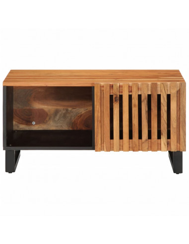 Tavolino da Salotto 80x51x40 cm in Legno Massello di Acacia