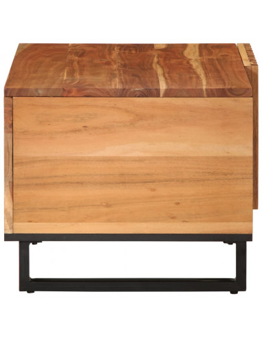 Tavolino da Salotto 80x51x40 cm in Legno Massello di Acacia