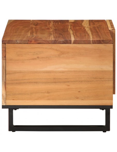 Tavolino da Salotto 80x51x40 cm in Legno Massello di Acacia