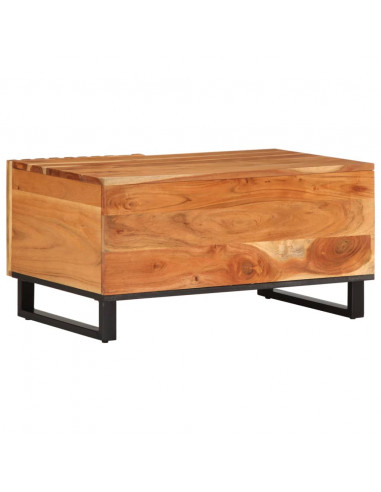 Tavolino da Salotto 80x51x40 cm in Legno Massello di Acacia