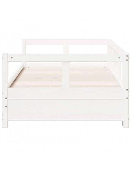 Dormeuse senza Materasso Bianca 80x200 cm Legno Massello Pino