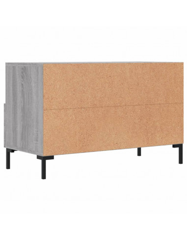 Mobile Porta TV Grigio Sonoma 80x36x50 cm in Legno Multistrato