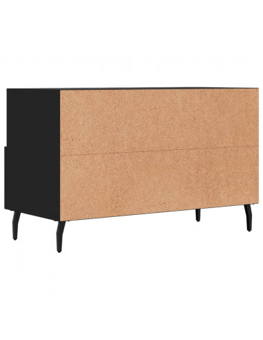 Mobile Porta TV Nero 80x36x50 cm in Legno Multistrato