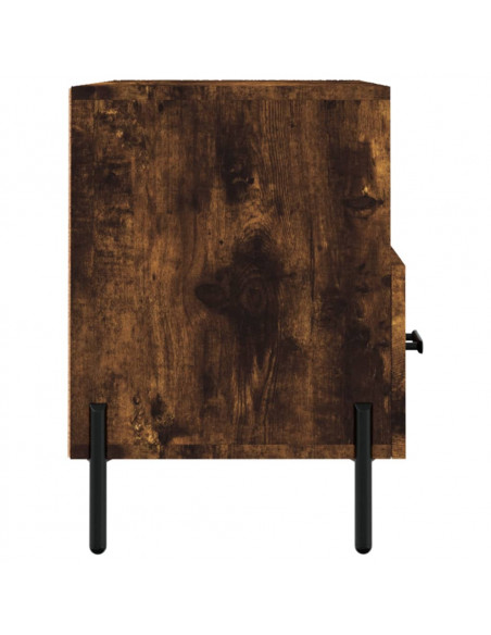 Mobile Porta TV Rovere Fumo 80x36x50 cm in Legno Multistrato