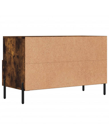 Mobile Porta TV Rovere Fumo 80x36x50 cm in Legno Multistrato