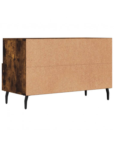 Mobile Porta TV Rovere Fumo 80x36x50 cm in Legno Multistrato