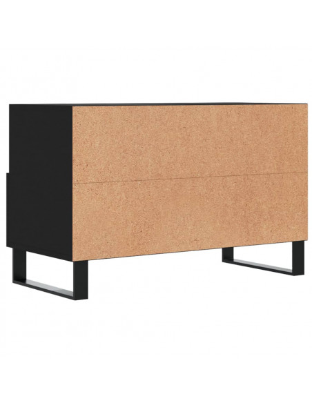 Mobile Porta TV Nero 80x36x50 cm in Legno Multistrato