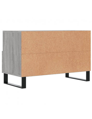 Mobile Porta TV Grigio Sonoma 80x36x50 cm in Legno Multistrato