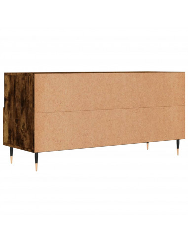 Mobile Porta TV Rovere Fumo 102x36x50 cm in Legno Multistrato