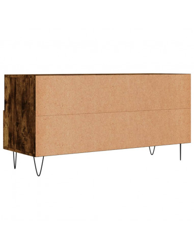 Mobile Porta TV Rovere Fumo 102x36x50 cm in Legno Multistrato