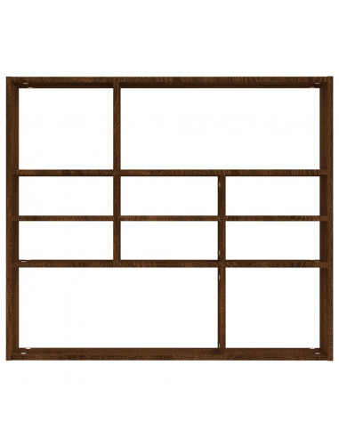 Scaffale a Parete Rovere Marrone 90x16x78 cm Legno Multistrato