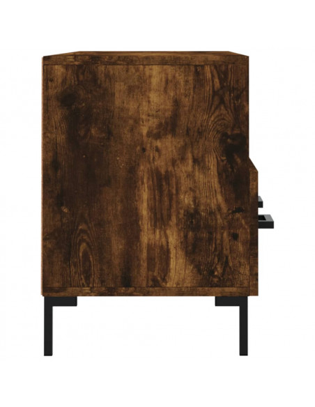 Mobile Porta TV Rovere Fumo 102x36x50 cm in Legno Multistrato