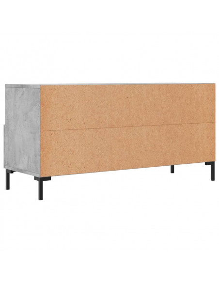 Mobile Porta TV Grigio Cemento 102x36x50 cm Legno Multistrato