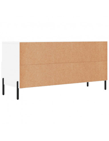 Mobile Porta TV Bianco 102x36x50 cm in Legno Multistrato