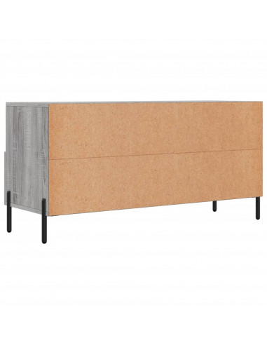 Mobile TV Grigio Sonoma 102x36x50 cm in Legno Multistrato