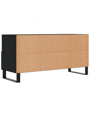 Mobile Porta TV Nero 102x36x50 cm in Legno Multistrato