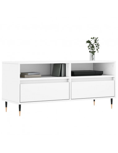 Mobile Porta TV Bianco 100x34,5x44,5 cm in Legno Multistrato