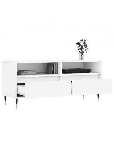 Mobile Porta TV Bianco 100x34,5x44,5 cm in Legno Multistrato