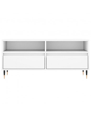Mobile Porta TV Bianco 100x34,5x44,5 cm in Legno Multistrato