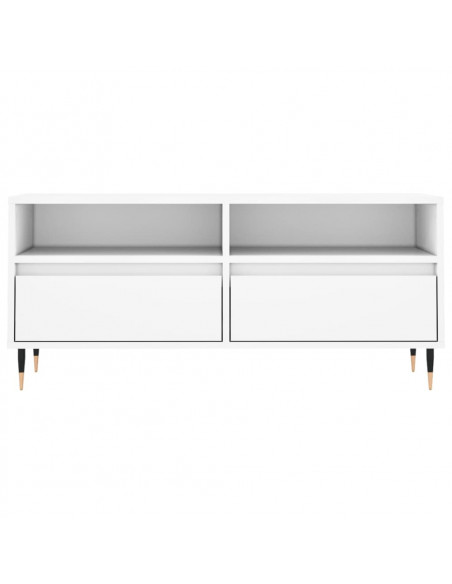 Mobile Porta TV Bianco 100x34,5x44,5 cm in Legno Multistrato