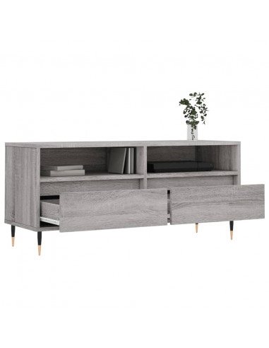 Mobile Porta TV Grigio Sonoma 100x34,5x44,5cm Legno Multistrato