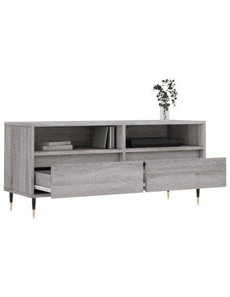 Mobile Porta TV Grigio Sonoma 100x34,5x44,5cm Legno Multistrato