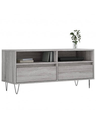 Mobile Porta TV Grigio Sonoma 100x34,5x44,5cm Legno Multistrato