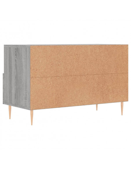 Mobile Porta TV Grigio Sonoma 80x36x50 cm in Legno Multistrato