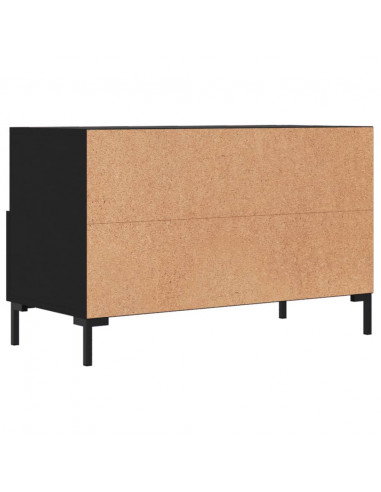Mobile Porta TV Nero 80x36x50 cm in Legno Multistrato