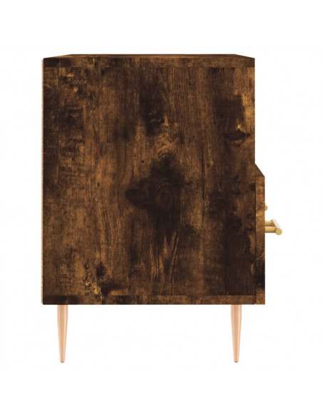 Mobile Porta TV Rovere Fumo 80x36x50 cm in Legno Multistrato