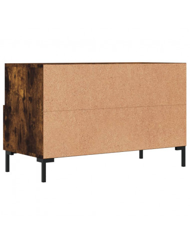 Mobile Porta TV Rovere Fumo 80x36x50 cm in Legno Multistrato