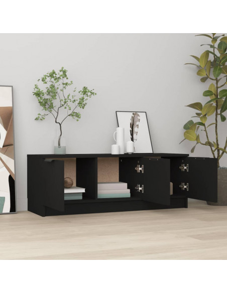 Mobile Porta TV Nero 102x35x36,5 cm in Legno Multistrato